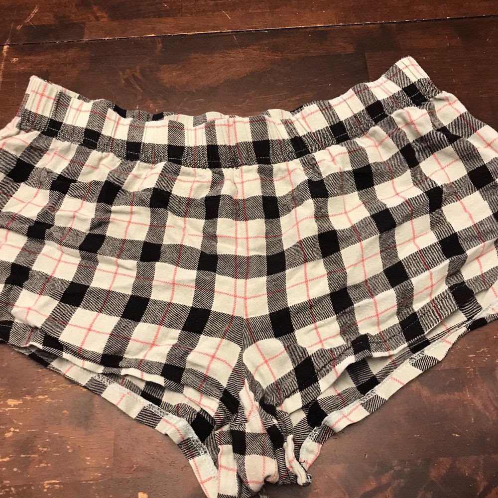 Juniors' SO® Flannel Plaid Pajama Sleep Shorts